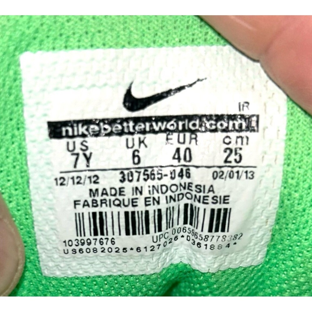 Nike Air Max 95 | Youth Size 7Y | Black Gray Green | 307565-046 | Authentic - Picture 9 of 10